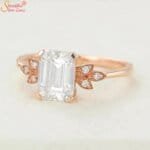 emerald cut diamond ring