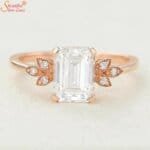 emerald cut diamond ring