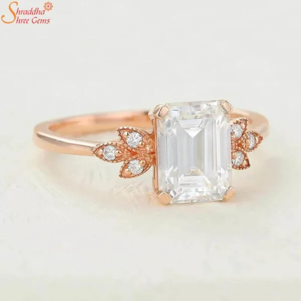 Art Deco Diamond Engagement Ring, Anniversary Gift Shraddha