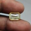 emerald shape yellow sapphire gemstone