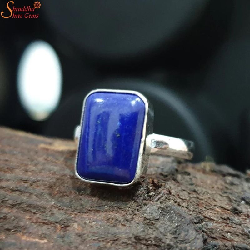 Handmade Lapis Lazuli Ring, Larward Gemstone Ring