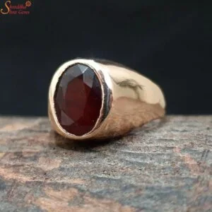 hessonite garnet oval ring