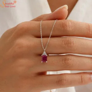 july birthstone ruby pendant