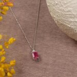 july birthstone ruby pendant