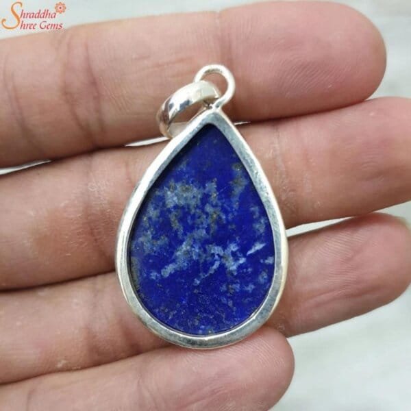 Lapis lazuli hot sale silver pendant