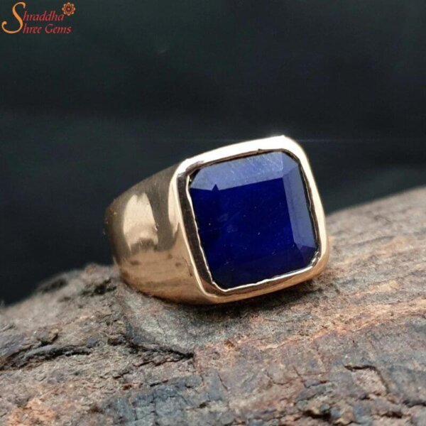 men blue sapphire ring