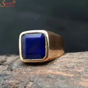 men blue sapphire ring