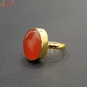 natural carnelian ring