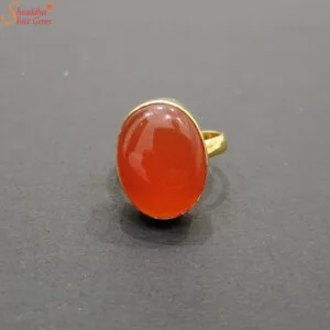 natural carnelian ring