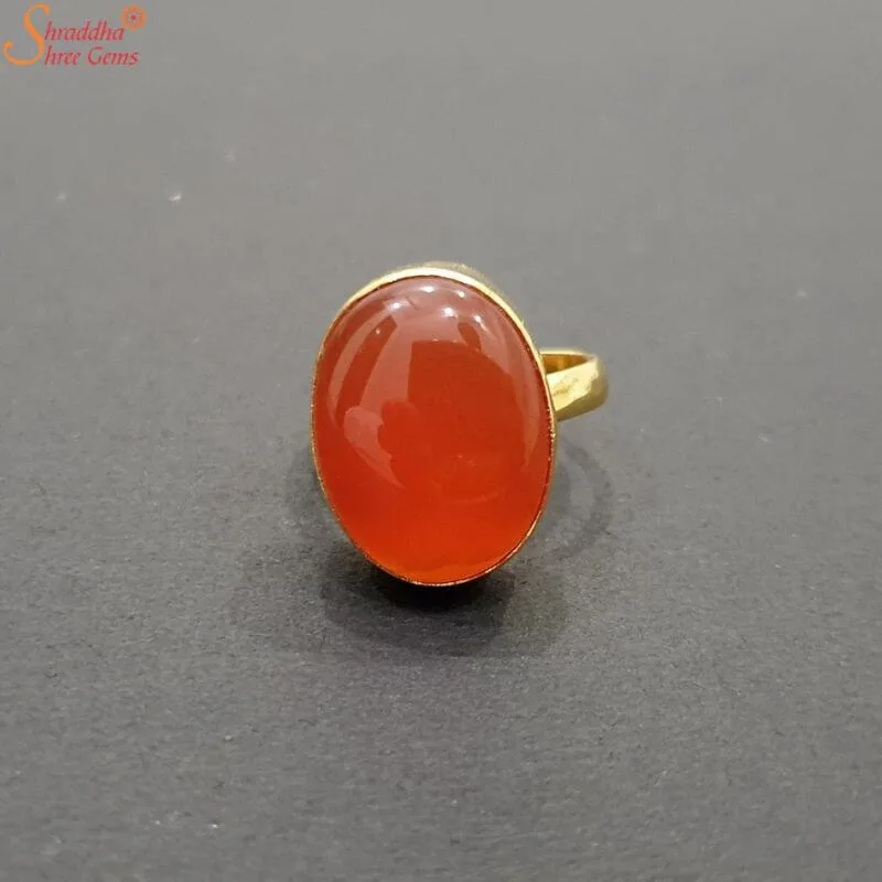 natural carnelian ring