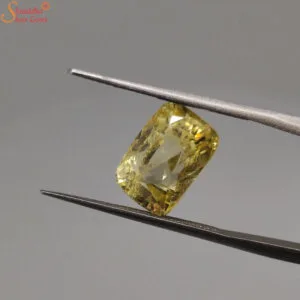 natural ceylon yellow sapphire gemstone
