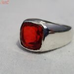 natural red garnet ring