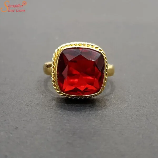 natural red garnet rings