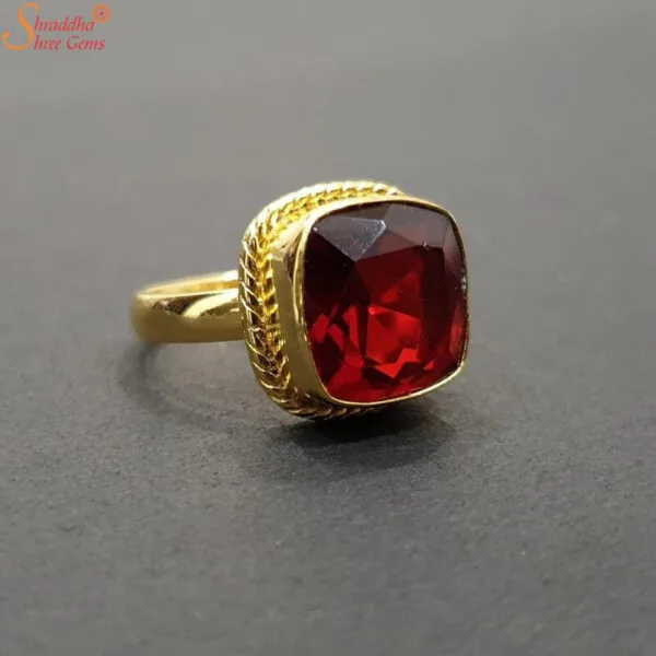 natural red garnet rings