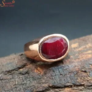natural ruby men ring