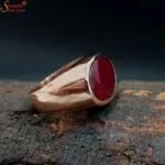 natural ruby men ring