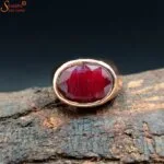 natural ruby men ring