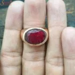 natural ruby men ring