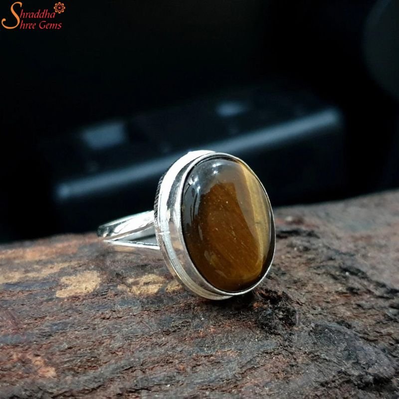 Tiger’s Eye Ring, Handmade Gemstone Ring