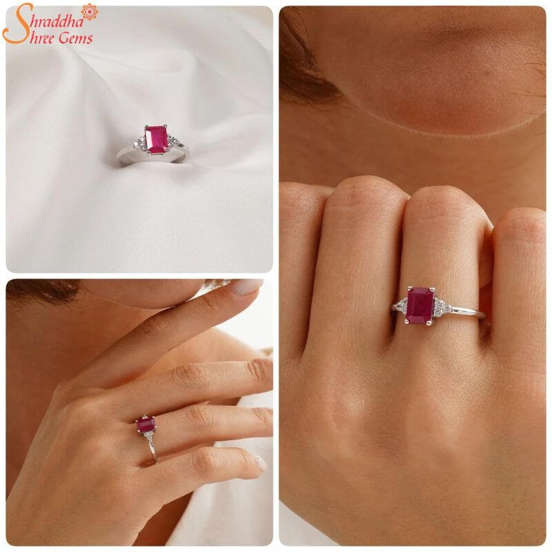 Katie's Birthstone Ring with Moonstone, Ruby, and Emerald – Christine  Alaniz Designs