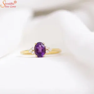 oval amethyst ring