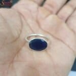 oval blue sapphire ring