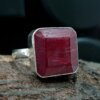 rectangle ruby ring