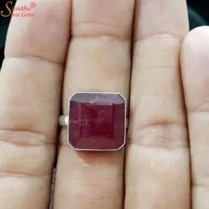 rectangle ruby ring