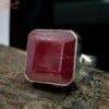 rectangle ruby ring