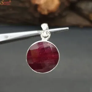 ruby gemstone pendant