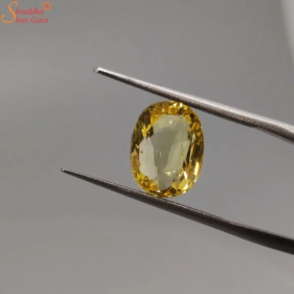 unheated yellow sapphire gemstone