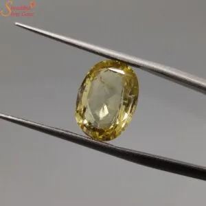 yellow sapphire or pukhraj gemstone