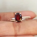 dainty garnet gemstone ring