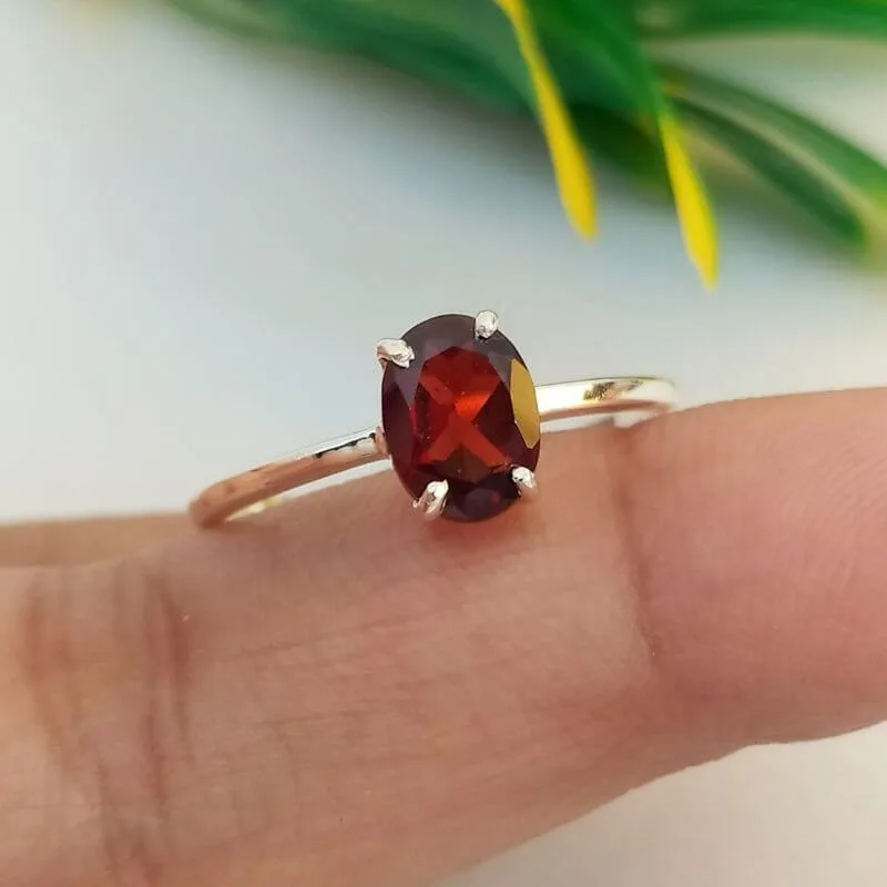 dainty garnet gemstone ring dainty garnet gemstone ring