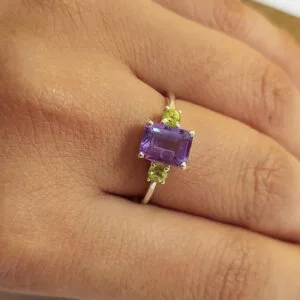amethyst engagement ring