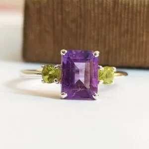 amethyst engagement ring