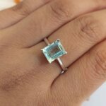 aquamarine solitaire ring