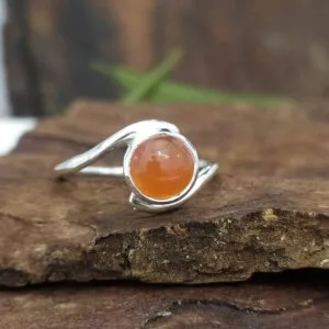 carnelian gemstone ring