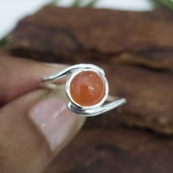carnelian gemstone ring