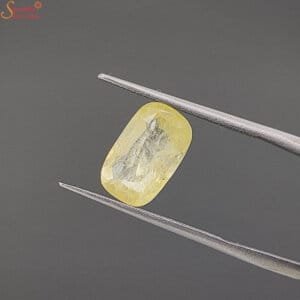 certified yellow sapphire gemstone