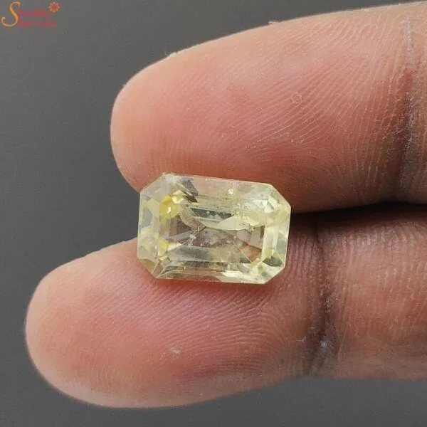 certified yellow sapphire gemstone