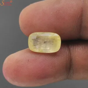 certified yellow sapphire gemstone