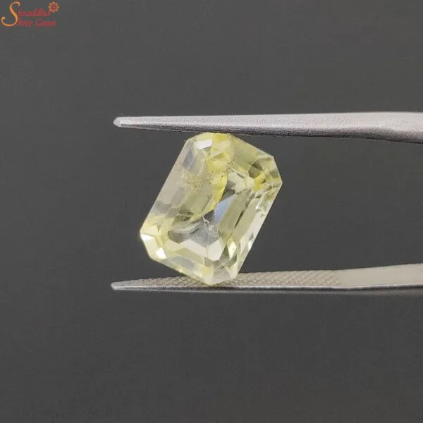 certified yellow sapphire gemstone