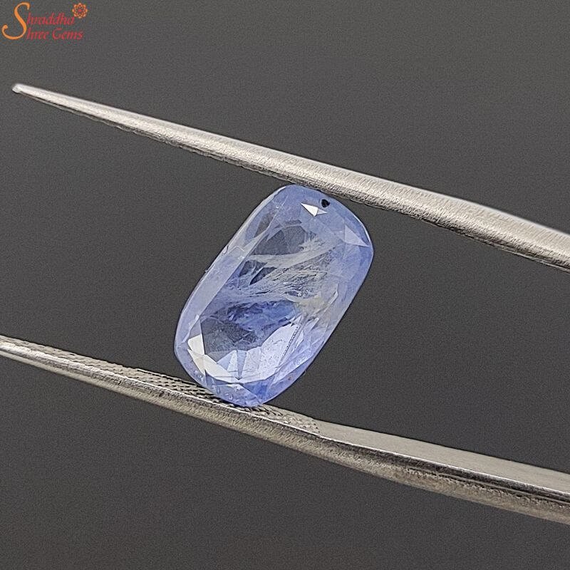 IGI Certified Ceylon 4.97 Carat Blue Sapphire Gemstone, Neelam Stone