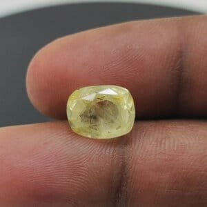 cushion mixed yellow sapphire gemstone