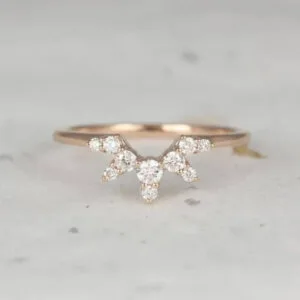 dainty moissanite diamond ring