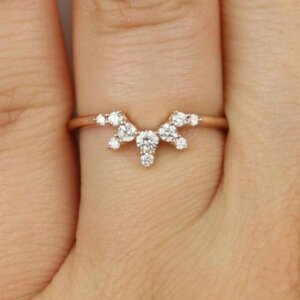 dainty moissanite diamond ring