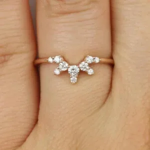 dainty moissanite diamond ring