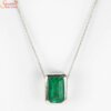 emerald bezel necklace