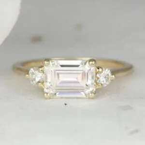 emerald cut diamond engagement ring
